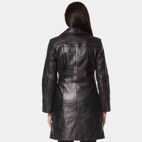 3 4 Length Black Jacket freeshipping - leathersea.com