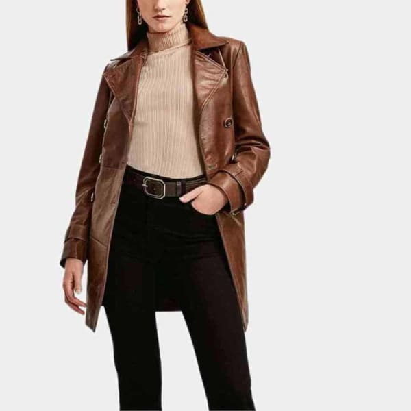 3 4 Length Leather Coat freeshipping - leathersea.com
