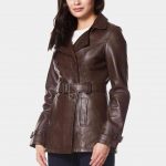 3 4 Length Leather Jacket Womens freeshipping - leathersea.com