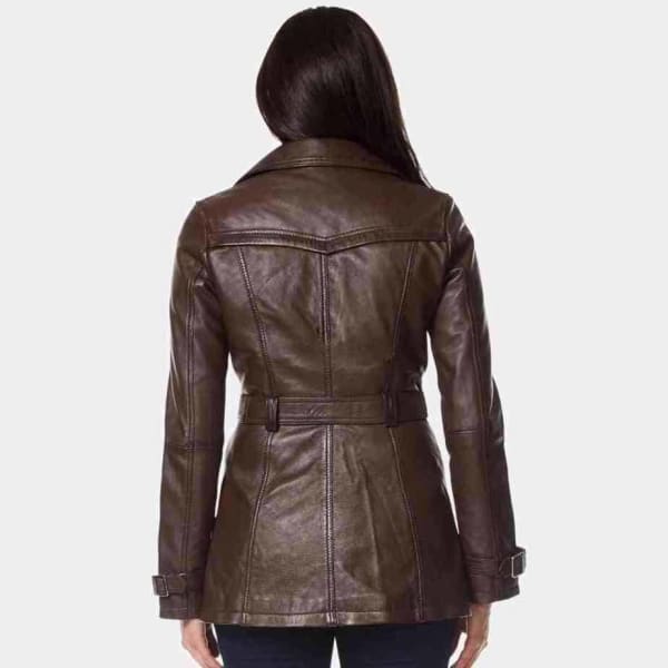 3 4 Length Leather Jacket Womens freeshipping - leathersea.com