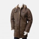 Leather Duffle Coat freeshipping - leathersea.com