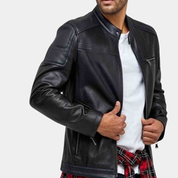 Matte Black Leather Jacket freeshipping - leathersea.com