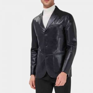 Men’s Lambskin Leather Blazer freeshipping - leathersea.com