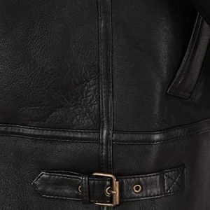 Leather Bomber Jacket with Fur Collar Mens freeshipping - leathersea.com