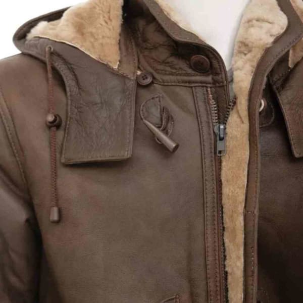 Leather Duffle Coat freeshipping - leathersea.com