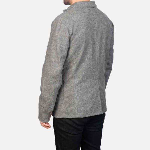 Wool Grey Blazer Mens freeshipping - leathersea.com