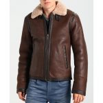 Mens Aviator Jacket with Fur Collar freeshipping - leathersea.com
