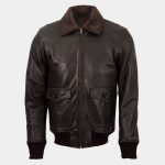 Mens Bomber Jacket with Fur Collar freeshipping - leathersea.com