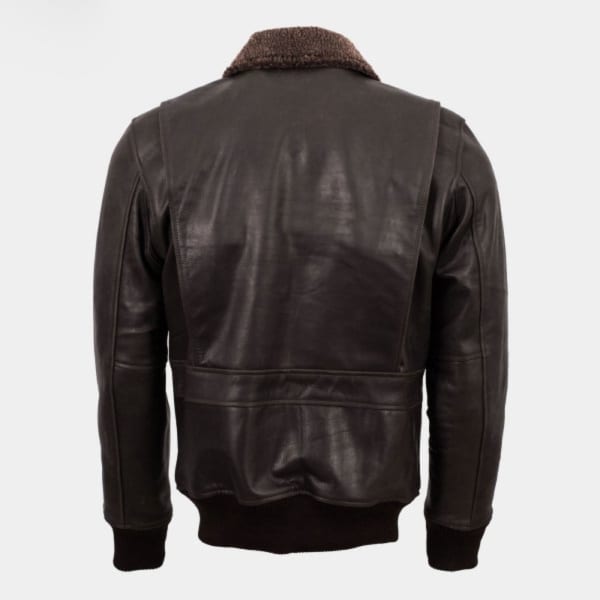 Mens Bomber Jacket with Fur Collar freeshipping - leathersea.com