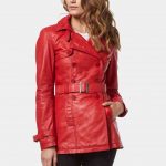 Women's Leather Coats 3 4 Length freeshipping - leathersea.com